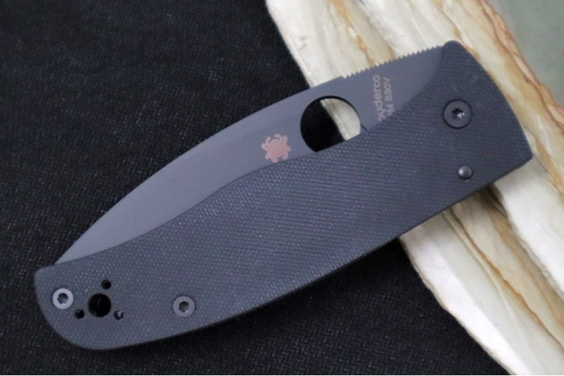 Spyderco Bodacious - Black G-10 Handle / CPM-S30V Steel / Black Leaf Shaped Blade C263GPBK