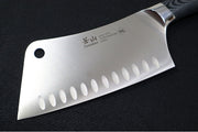Cangshan Cutlery NAKA Series 6" Meat Cleaver Knife - 67 Layered Forged X-7 Damascus - Magnetic Wood Saya Sheath - Northwest Knives