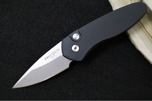 Pro Tech Sprint Auto - Black Handle - Stonewash S35VN Blade