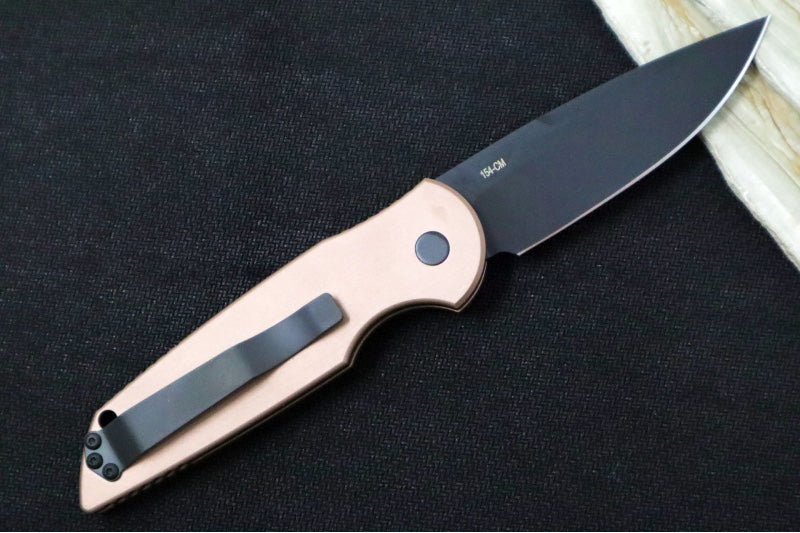 Pro Tech Tactical Response 3 Auto - FDE Brown Anodized Aluminum Handle / Black Blade & Hardware / 154-CM Steel