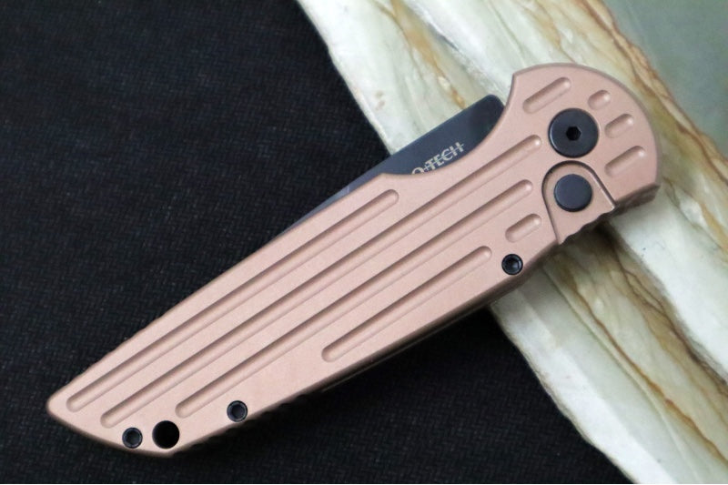 Pro Tech Tactical Response 3 Auto - FDE Brown Anodized Aluminum Handle / Black Blade & Hardware / 154-CM Steel