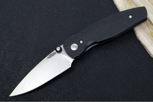 TRM Knives NEUTRON 2 Linerlock - Jet Black Lizard Skin G10 Handle  / Magnacut Steel / Tumbled Finish - Northwest Knives