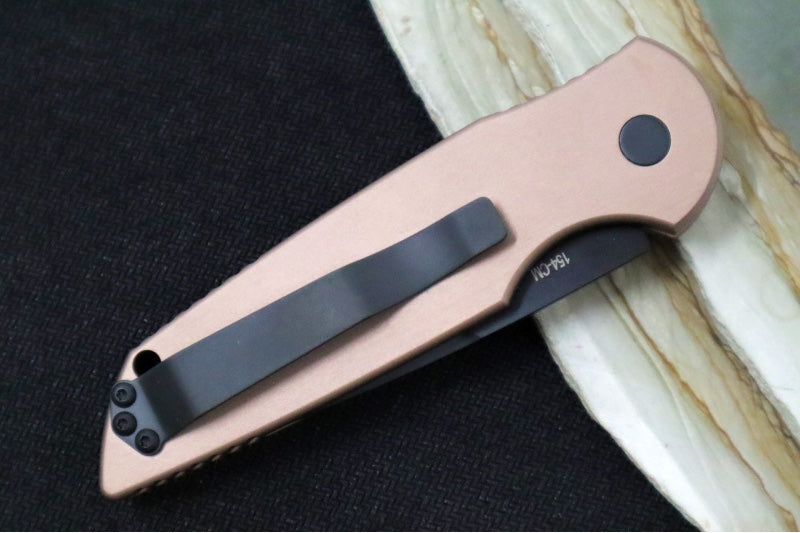 Pro Tech Tactical Response 3 Auto - FDE Brown Anodized Aluminum Handle / Black Blade & Hardware / 154-CM Steel