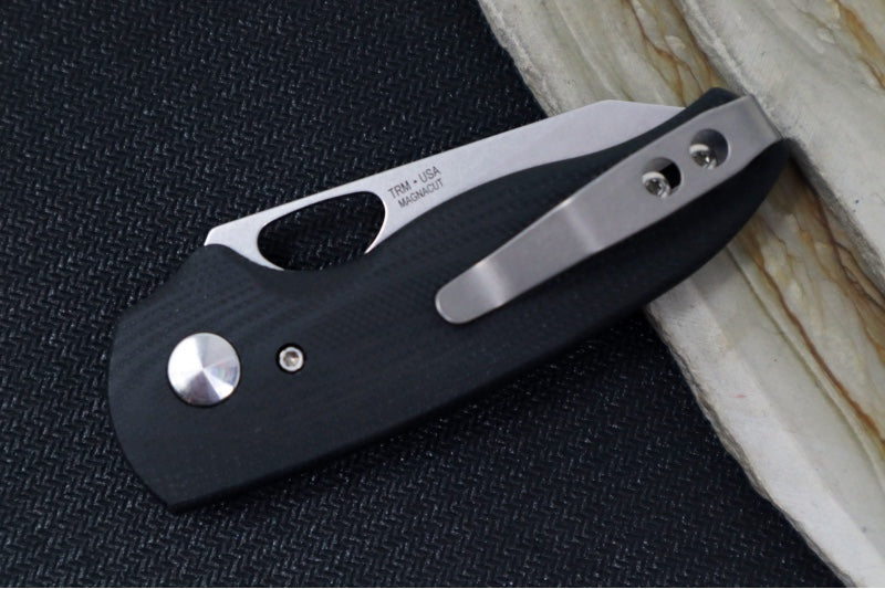 TRM Knives Holier NERD Linerlock - Jet Black G10 Handle  / Magnacut Steel / Tumbled Finish - Northwest Knives