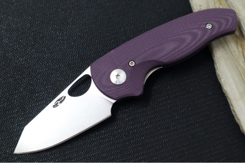 TRM Knives Holier NERD Linerlock - Popsicle Purple G10 Handle  / Magnacut Steel / Tumbled Finish
