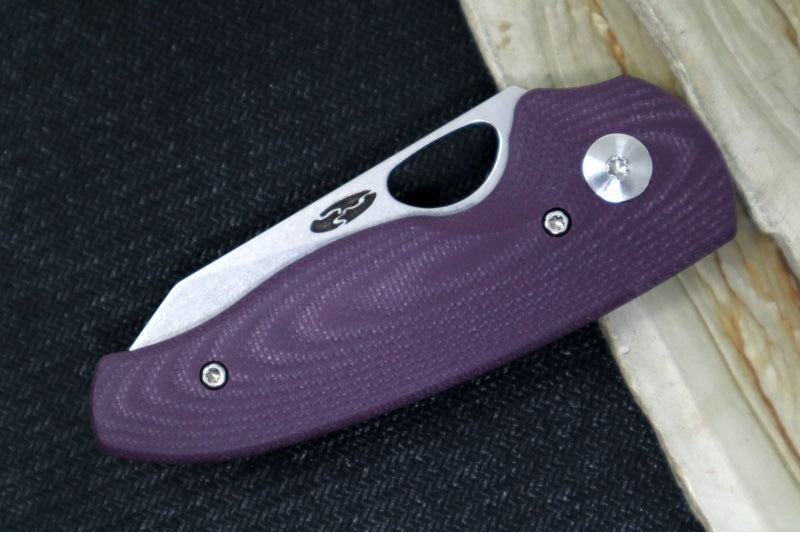 TRM Knives Holier NERD Linerlock - Popsicle Purple G10 Handle  / Magnacut Steel / Tumbled Finish