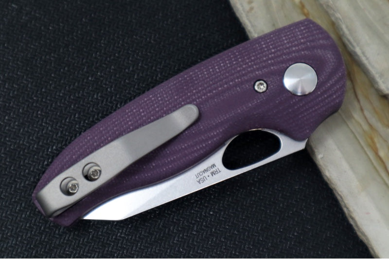TRM Knives Holier NERD Linerlock - Popsicle Purple G10 Handle  / Magnacut Steel / Tumbled Finish