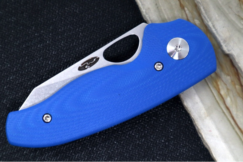 TRM Knives Holier NERD Linerlock - Royal Blue G10 Handle  / Magnacut Steel / Tumbled Finish