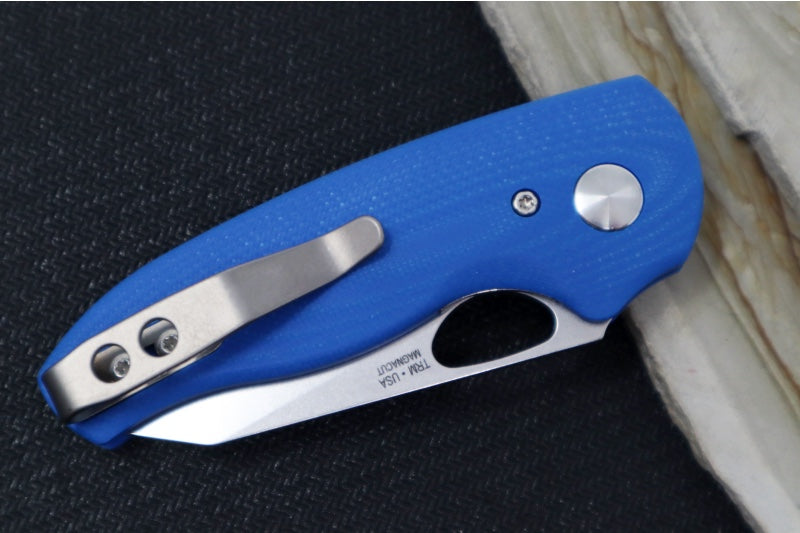 TRM Knives Holier NERD Linerlock - Royal Blue G10 Handle  / Magnacut Steel / Tumbled Finish