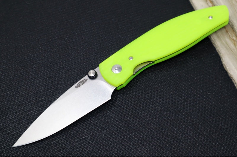 TRM Knives ATOM Linerlock - Day Glow Sunburst G10 Handle  / Magnacut Steel / Tumbled Finish