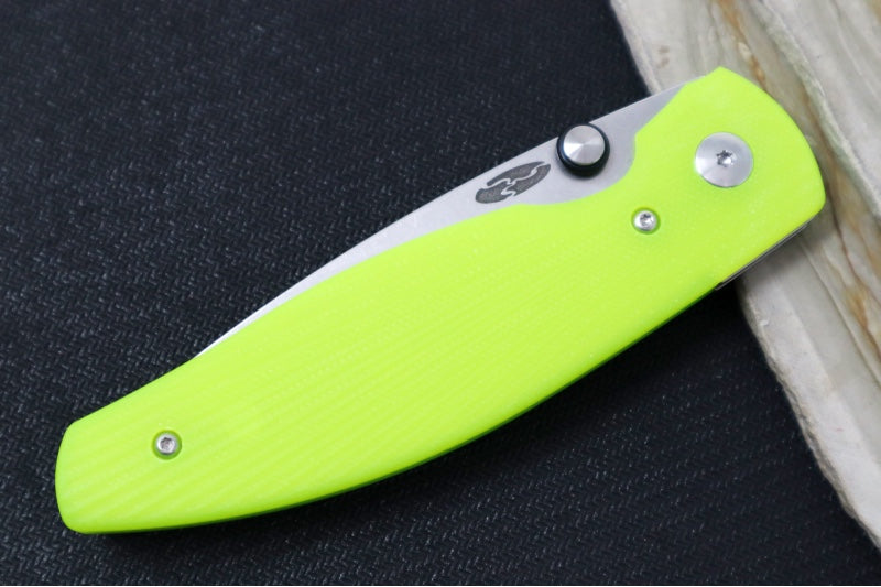 TRM Knives ATOM Linerlock - Day Glow Sunburst G10 Handle  / Magnacut Steel / Tumbled Finish