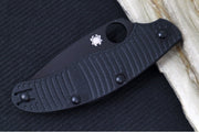 Spyderco UK Penknife Salt - Black G10 Handle / Black Leaf Shaped Blade / Magnacut Steel C94GMCBKP - Northwest Knives