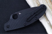 Spyderco UK Penknife Salt - Black G10 Handle / Black Leaf Shaped Blade / Magnacut Steel C94GMCBKP - Northwest Knives