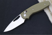 TRM Knives BULLDOG Rev. B - OD Green 3D Lizard G10 Handle  / Magnacut Steel / Tumbled Finish - Northwest Knives