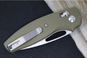TRM Knives BULLDOG Rev. B - OD Green 3D Lizard G10 Handle  / Magnacut Steel / Tumbled Finish - Northwest Knives