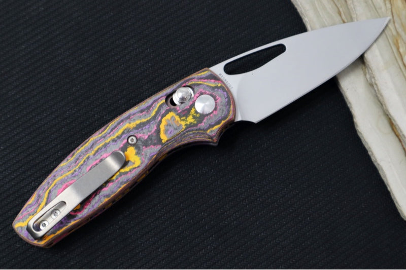 TRM Knives BULLDOG Rev. B - Pop Camo Carbon Fiber Handle  / Magnacut Steel / Tumbled Finish - Northwest Knives