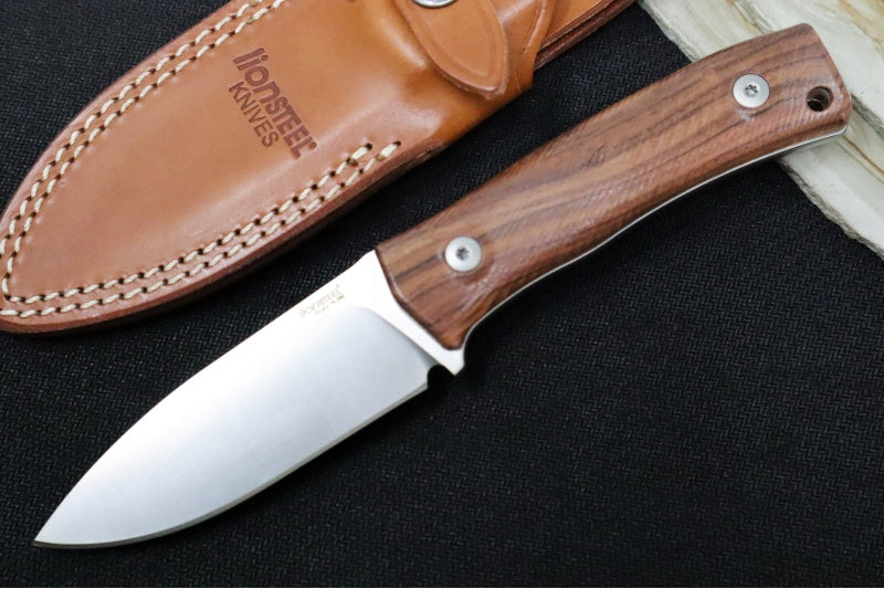 Lionsteel M4 Hunting Knife w/ Santos Wood Handle - Fixed Blade - Northwest Knives