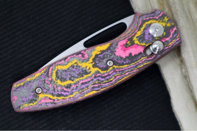 TRM Knives BULLDOG Rev. B - Pop Camo Carbon Fiber Handle  / Magnacut Steel / Tumbled Finish - Northwest Knives