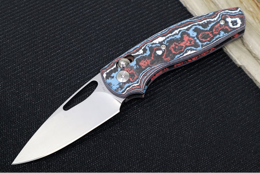TRM Knives BULLDOG Rev. B - Star Spangled Fat Carbon Fiber Handle  / Magnacut Steel / Tumbled Finish - Northwest Knives