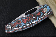 TRM Knives BULLDOG Rev. B - Star Spangled Fat Carbon Fiber Handle  / Magnacut Steel / Tumbled Finish - Northwest Knives