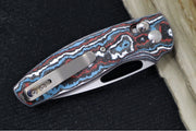 TRM Knives BULLDOG Rev. B - Star Spangled Fat Carbon Fiber Handle  / Magnacut Steel / Tumbled Finish - Northwest Knives