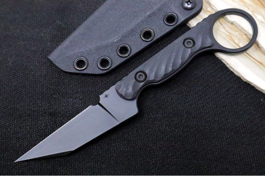 Toor Knives Jank Shank Pikal Shadow Black  - Shadow Black KG Gunkote Finished Blade / CPM-M4 Steel / Black G10 Handle / Kydex Sheath 850049642859