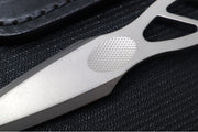 TRM Knives Javelin Fixed Blade - Full Titanium Handle & Blade Steel / Bead Blast Finish / Black Leather Sheath - Northwest Knives