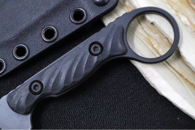 Toor Knives Jank Shank Pikal Shadow Black  - Shadow Black KG Gunkote Finished Blade / CPM-M4 Steel / Black G10 Handle / Kydex Sheath 850049642859