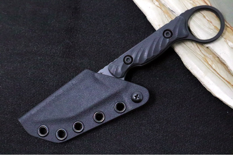 Toor Knives Jank Shank Pikal Shadow Black  - Shadow Black KG Gunkote Finished Blade / CPM-M4 Steel / Black G10 Handle / Kydex Sheath 850049642859