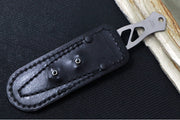 TRM Knives Javelin Fixed Blade - Full Titanium Handle & Blade Steel / Bead Blast Finish / Black Leather Sheath - Northwest Knives