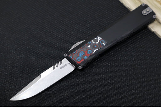 Axial Knives SHIFT V_3 OTF - Black Anodized Aluminum Handle & Nebula Inlays / Stonewashed Hardware / Stonewashed Clip Point Blade / CPM-Magnacut Steel - Northwest Knives