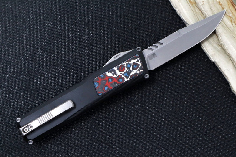 Axial Knives SHIFT V_3 OTF - Black Anodized Aluminum Handle & Nebula Inlays / Stonewashed Hardware / Stonewashed Clip Point Blade / CPM-Magnacut Steel - Northwest Knives