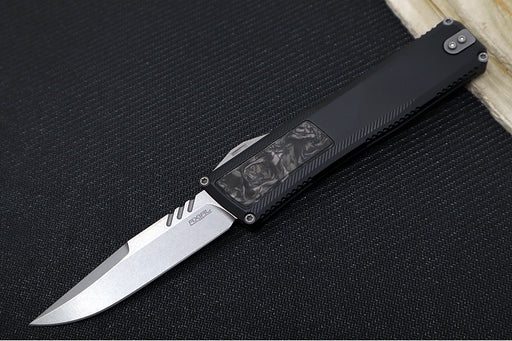 Axial Knives SHIFT V_3 OTF - Black Anodized Aluminum Handle & Black Dark Matter Inlays / Stonewashed Hardware / Stonewashed Clip Point Blade / CPM-Magnacut Steel - Northwest Knives