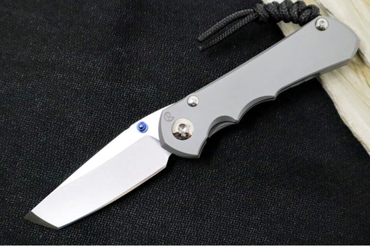 Chris Reeve Knives Small Inkosi Glass Blasted - Plain Titanium Handle / Tanto Blade / CPM-Magnacut Steel SIN-1130