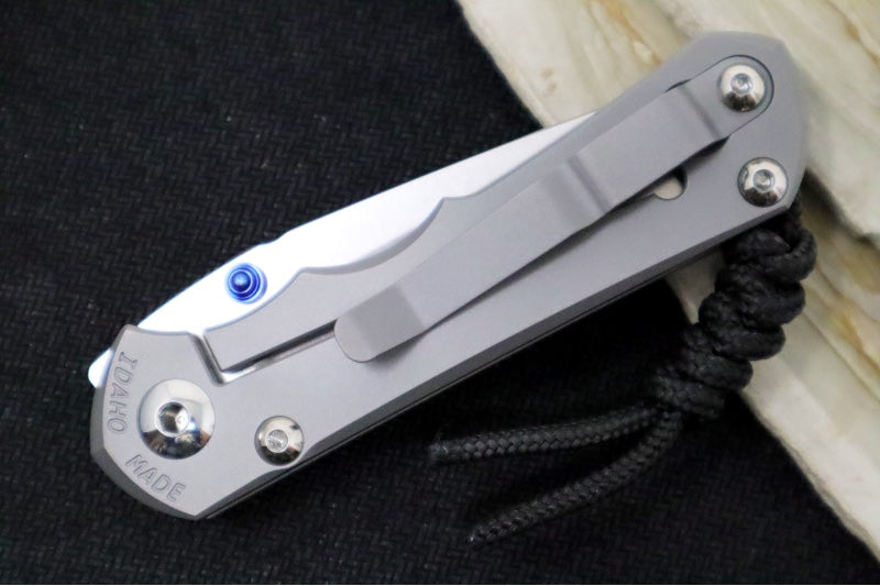 Chris Reeve Knives Small Inkosi Glass Blasted - Plain Titanium Handle / Tanto Blade / CPM-Magnacut Steel SIN-1130