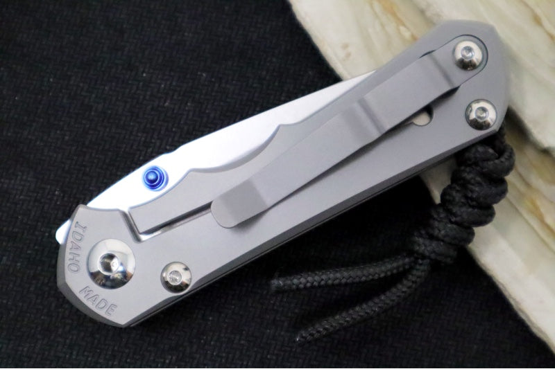Chris Reeve Knives Small Inkosi Glass Blasted - Plain Titanium Handle / Tanto Blade / CPM-Magnacut Steel SIN-1130 - Northwest Knives