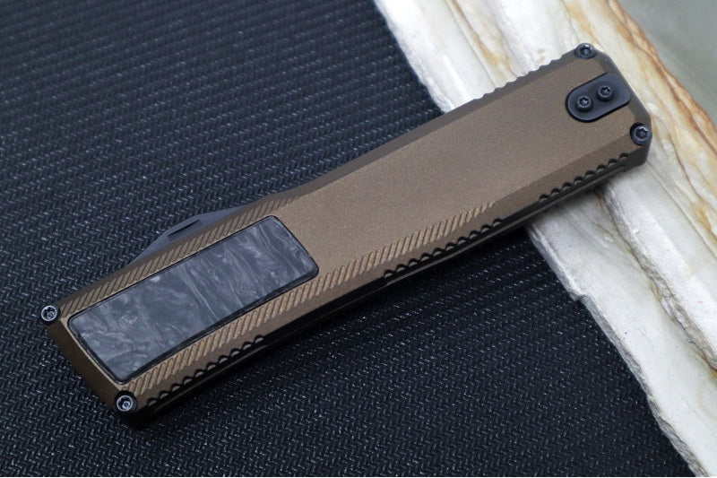 Axial Knives SHIFT V_3 OTF - Bronzed Anodized Aluminum Handle & Black Dark Matter Inlays / Black Hardware / Black DLC Clip Point Blade / CPM-Magnacut Steel - Northwest Knives