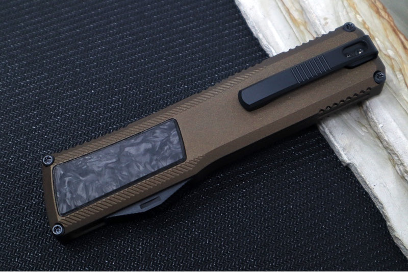 Axial Knives SHIFT V_3 OTF - Bronzed Anodized Aluminum Handle & Black Dark Matter Inlays / Black Hardware / Black DLC Clip Point Blade / CPM-Magnacut Steel - Northwest Knives