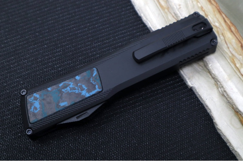 Axial Knives SHIFT V_3 OTF - Black Anodized Aluminum Handle & Arctic Storm Inlays / Black Hardware / Black DLC Clip Point Blade / CPM-Magnacut Steel - Northwest Knives