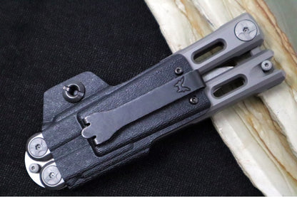 Benchmade Laro 82 Balisong Butterfly Knife - CPM-Magnacut Steel / Drop Point Blade / Billet Titanium Handle / Boltaron Sheath