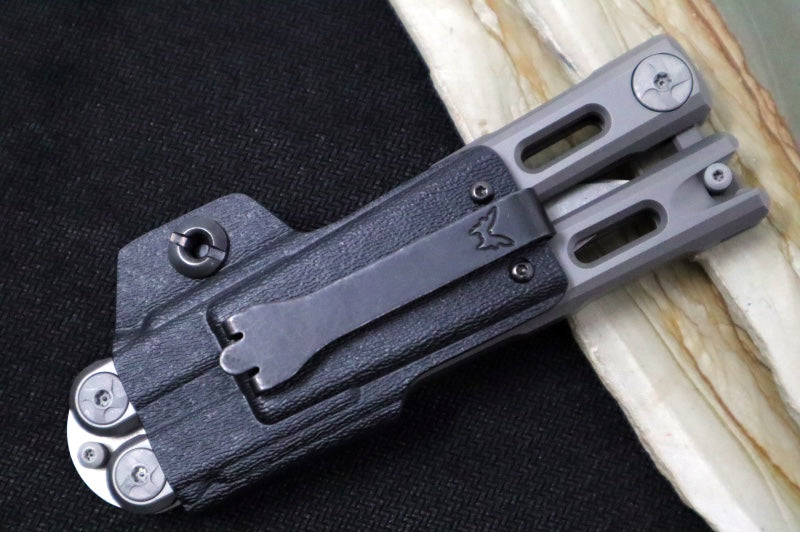 Benchmade Laro 82 Balisong Butterfly Knife - CPM-Magnacut Steel / Drop Point Blade / Billet Titanium Handle / Boltaron Sheath - Northwest Knives