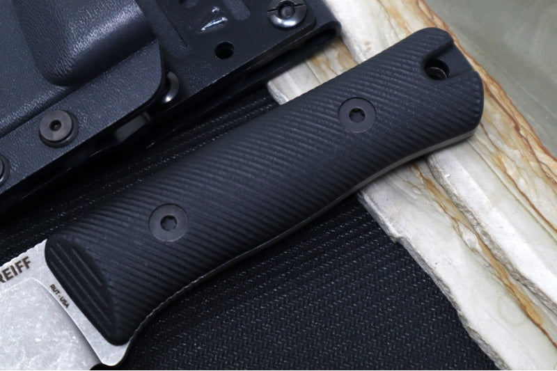 Reiff Knives Rut Hunting Knife - Black G10 Handle / CPM-Magnacut Steel / Straight Back Blade / Black Kydex Sheath - Northwest Knives