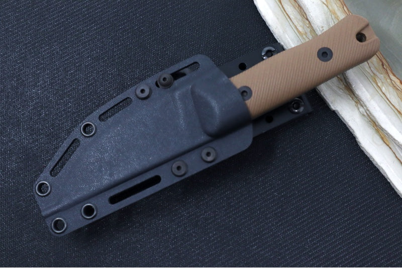 Reiff Knives Rut Hunting Knife - Dark Earth G10 Handle / CPM-Magnacut Steel / Straight Back Blade / Black Kydex Sheath - Northwest Knives