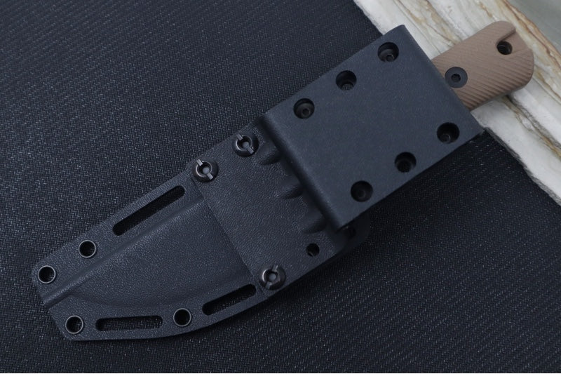 Reiff Knives Rut Hunting Knife - Dark Earth G10 Handle / CPM-Magnacut Steel / Straight Back Blade / Black Kydex Sheath - Northwest Knives