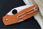 Spyderco Chaparral SPRINT RUN - Burnt Orange G-10 Handle / CPM-REX121 Steel C152GPBOR - Northwest Knives