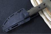 Reiff Knives Rut Hunting Knife - Green Canvas Micarta Handle / CPM-Magnacut Steel / Straight Back Blade / Black Kydex Sheath - Northwest Knives