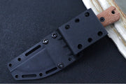 Reiff Knives Rut Hunting Knife - Natural Canvas Micarta Handle / CPM-Magnacut Steel / Straight Back Blade / Black Kydex Sheath - Northwest Knives
