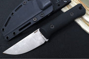 Reiff Knives Rut Hunting Knife - Black Canvas Micarta Handle / CPM-Magnacut Steel / Straight Back Blade / Black Kydex Sheath - Northwest Knives