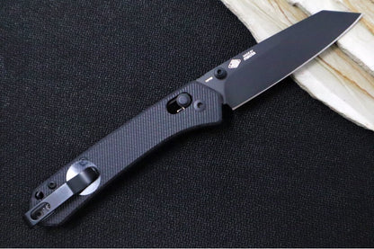 Maniago Knife Makers Yipper - Black Wharncliffe Blade / CPM-Magnacut Steel / Textured Black G-10 Handles