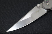 Pro Tech Avalon Peace Neighbor Design Manual Blade Show West Exclusive - Drop Point Blade / Mike Irie Mirror Polished Finish / 154CM Steel / Stonewashed 17-4 Knurled Steel Handle - Northwest Knives